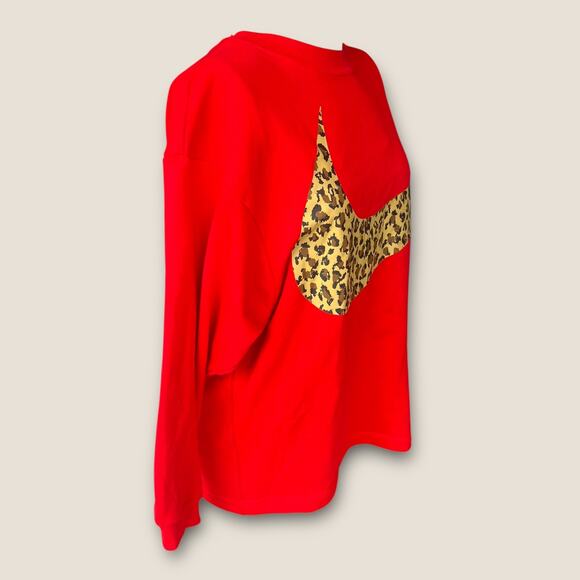 Red and Cheetah Nike Sweatshirt - Picture 3 of 10
